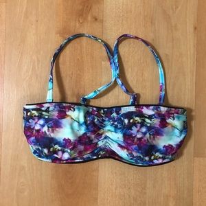 Athleta Floral Watercolor Bikini Top